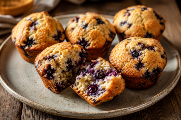 Muffins de arándanos