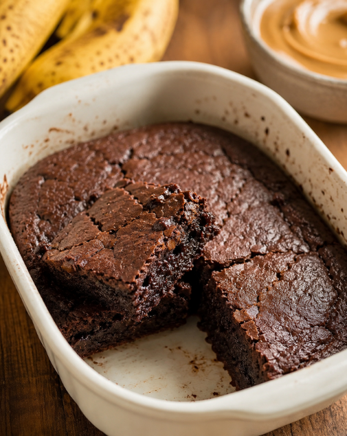 Brownie de banana y cacao