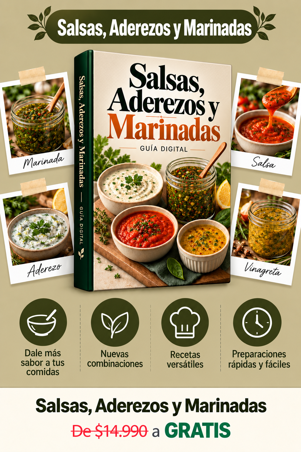 Salsas, aderezos y marinadas