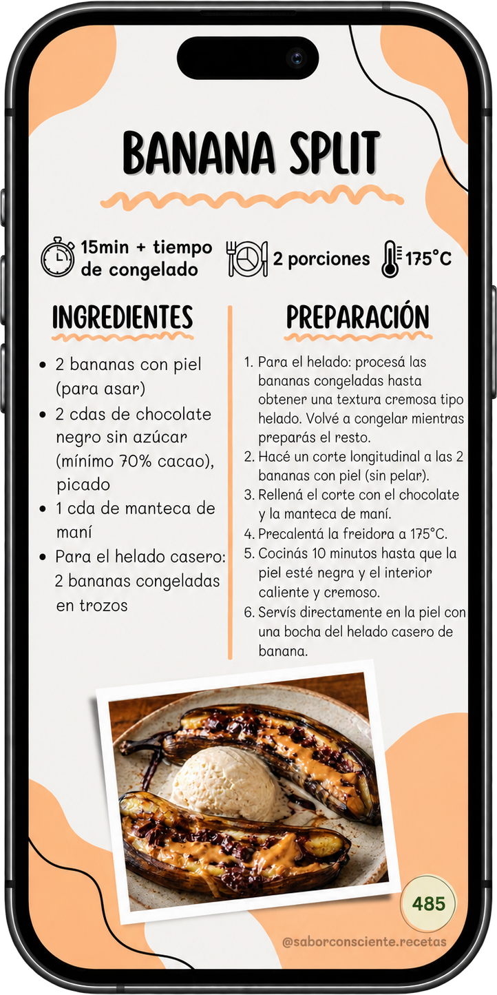 Receta de Banana Split