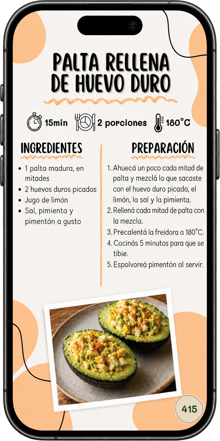 Receta de palta rellena